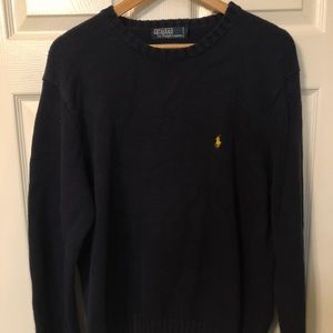 Navy polo sweater